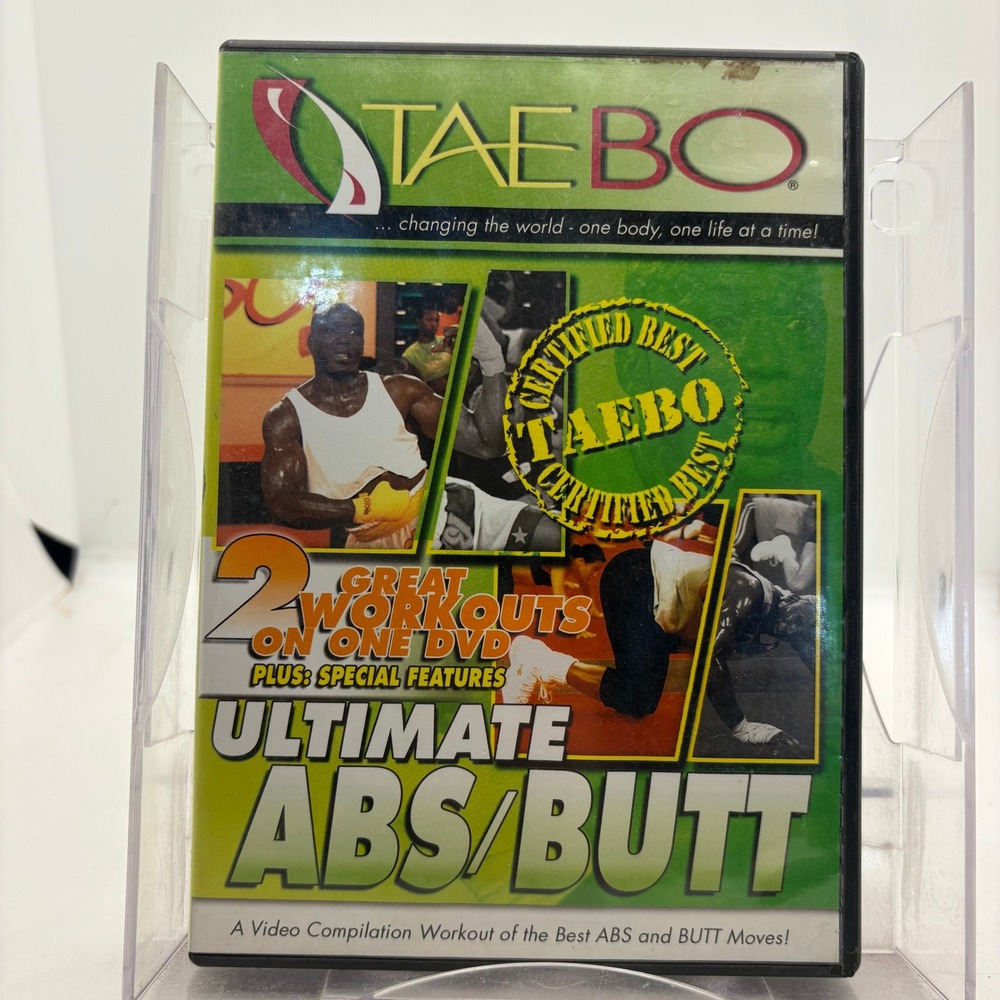 Billy Blanks Tae Bo Ultimate Abs Butt DVD 2 Workouts 1999 Fitness 1197SLV